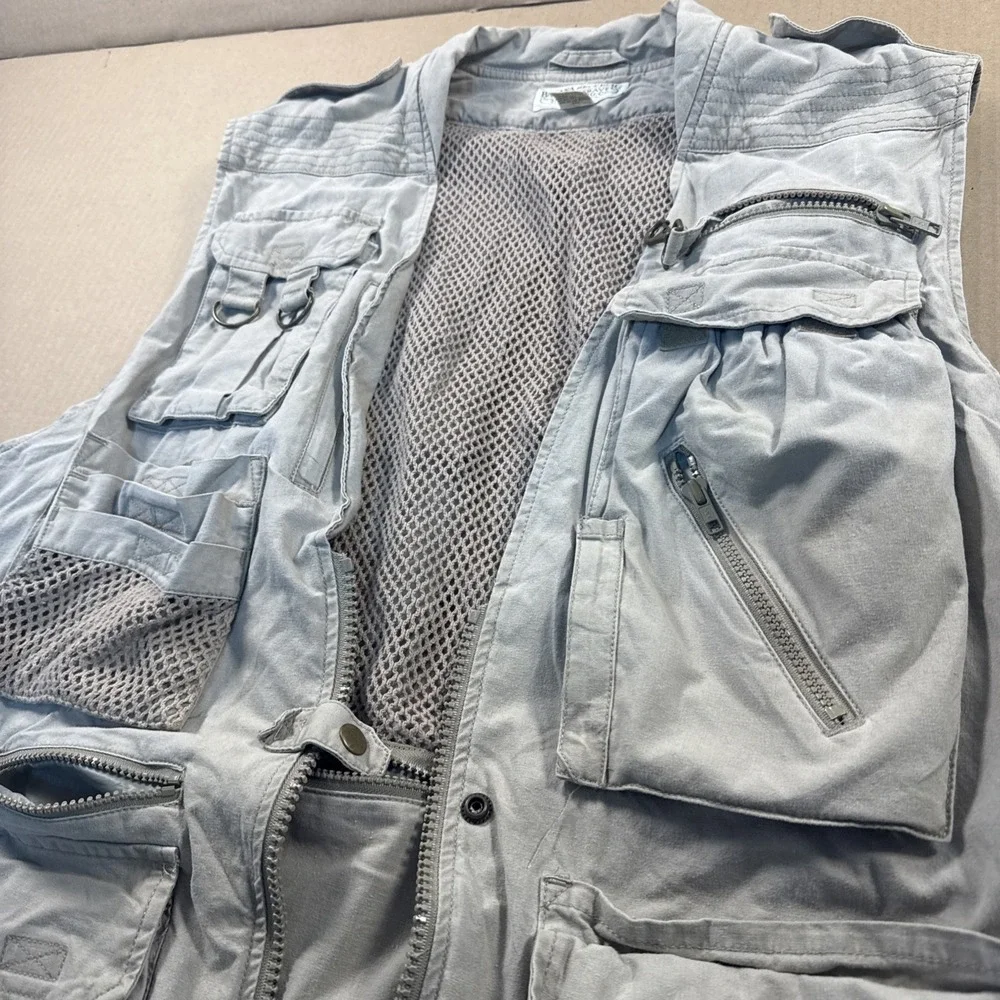 Banana Republic Vintage Utility Safari Hunting Fishing Khaki Vest Size Large‎